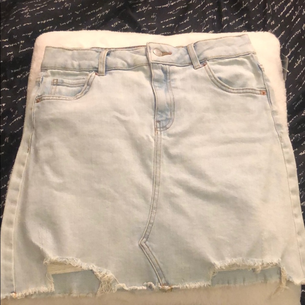 Target mini distressed skirt